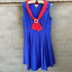 Lindy Bop Sailor Style Swing Dress in red/white/blue- XL